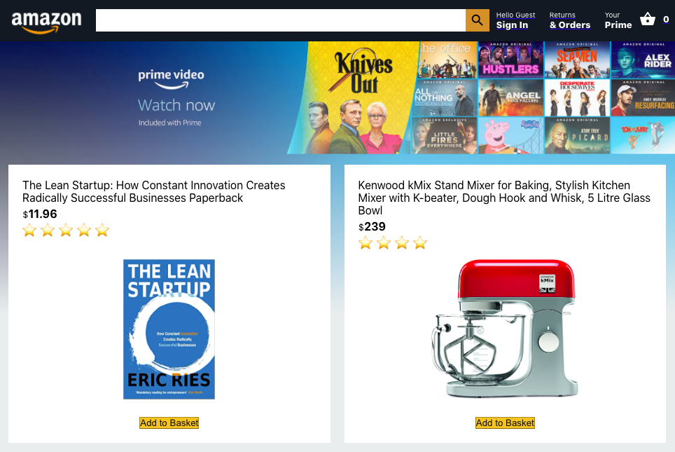 amazon page